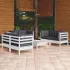 Set mobilier grădină cu perne gri, 7 piese, lemn masiv de pin GartenMobel Dekor