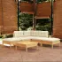 Set mobilier grădină cu perne gri, 6 piese, lemn de pin GartenMobel Dekor