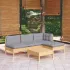 Set mobilier grădină cu perne, 5 piese, alb, lemn de pin GartenMobel Dekor