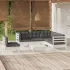 Set mobilier de grădină cu perne, 6 piese, alb, lemn de pin GartenMobel Dekor