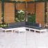 Set mobilier grădină cu perne crem, 8 piese, lemn de pin GartenMobel Dekor