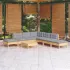 Set mobilier grădină cu perne crem, 8 piese, lemn de pin GartenMobel Dekor
