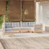 Set mobilier de grădină cu perne, 6 piese, alb, lemn de pin GartenMobel Dekor