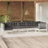 Set mobilier grădină cu perne gri, 7 piese, lemn masiv de pin GartenMobel Dekor