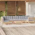 Set mobilier de grădină cu perne, 8 piese, alb, lemn de pin GartenMobel Dekor