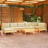 Set mobilier de grădină cu perne gri, 8 piese, lemn masiv pin GartenMobel Dekor
