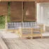 Set mobilier de grădină cu perne crem, 8 piese, lemn masiv pin GartenMobel Dekor
