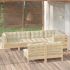 Set mobilier grădină cu perne, 7 piese, alb, lemn masiv de pin GartenMobel Dekor