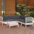 Set mobilier grădină cu perne gri, 6 piese, lemn de pin GartenMobel Dekor