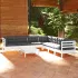 Set mobilier de grădină cu perne gri, 8 piese, lemn masiv pin GartenMobel Dekor