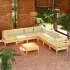 Set mobilier de grădină cu perne gri, 8 piese, lemn masiv pin GartenMobel Dekor