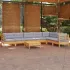 Set mobilier de grădină cu perne, 8 piese, alb, lemn masiv pin GartenMobel Dekor