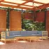 Set mobilier grădină cu perne, 9 piese, alb, lemn masiv pin GartenMobel Dekor