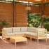 Set mobilier grădină cu perne gri, 6 piese, lemn de pin GartenMobel Dekor
