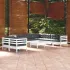 Set mobilier grădină cu perne crem, 10 piese, lemn masiv de pin GartenMobel Dekor