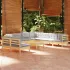 Set mobilier grădină cu perne, 10 piese, alb, lemn masiv pin GartenMobel Dekor
