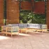 Set mobilier grădină cu perne crem, 10 piese, lemn masiv de pin GartenMobel Dekor