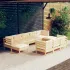 Set mobilier grădină cu perne, 10 piese, gri, lemn masiv pin GartenMobel Dekor