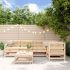 Set mobilier relexare de grădină, 6 piese, gri, lemn masiv pin GartenMobel Dekor