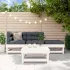 Set mobilier relaxare de grădină, 4 piese, alb, lemn masiv pin GartenMobel Dekor