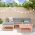 Set mobilier relaxare de grădină 5 piese alb lemn masiv de pin GartenMobel Dekor