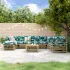 Set mobilier relaxare grădină, 8 piese, alb, lemn masiv de pin GartenMobel Dekor