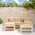 Set de lounge pentru grădină 5 pcs Maro Ceară Lemn masiv de pin GartenMobel Dekor