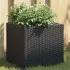 Jardiniere grădină cu roți 2 buc. negru 107x32x38 cm poliratan GartenMobel Dekor