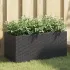 Jardiniere grădină cu roți 2 buc. negru 107x32x38 cm poliratan GartenMobel Dekor