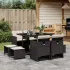 Set mobilier de grădină cu perne, 17 piese, negru, poliratan GartenMobel Dekor