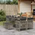 Set mobilier de exterior cu perne, 11 piese, negru, poliratan GartenMobel Dekor
