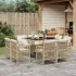 Set mobilier grădină cu perne, 9 piese, gri deschis, poliratan GartenMobel Dekor