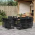 Set mobilier grădină cu perne, 9 piese, gri deschis, poliratan GartenMobel Dekor