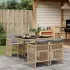 Set mobilier de exterior cu perne, 11 piese, negru, poliratan GartenMobel Dekor