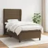 Pat box spring cu saltea, gri taupe, 80x200 cm, textil GartenMobel Dekor
