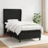 Pat box spring cu saltea, negru, 90x190 cm, textil GartenMobel Dekor