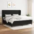 Pat box spring cu saltea, negru, 180x200 cm, catifea GartenMobel Dekor