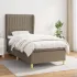 Pat box spring cu saltea, crem, 100x200 cm, textil GartenMobel Dekor