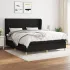 Pat box spring cu saltea, negru, 180x200 cm, catifea GartenMobel Dekor