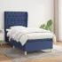 Pat box spring cu saltea, albastru, 200x200 cm, textil GartenMobel Dekor