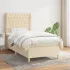Pat box spring cu saltea, albastru, 90x190 cm, textil GartenMobel Dekor