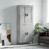 Dulap înalt, gri beton, 69,5x34x180, lemn compozit GartenMobel Dekor