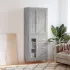 Dulap înalt, gri sonoma, 69,5x34x180 cm, lemn compozit GartenMobel Dekor
