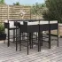 Set mobilier bar de grădină cu perne, 7 piese, gri, poliratan GartenMobel Dekor