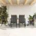 Set mobilier de grădină, 9 piese, negru, aluminiu GartenMobel Dekor