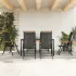 Set mobilier de grădină, 9 piese, negru, aluminiu GartenMobel Dekor