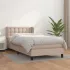 Pat box spring cu saltea, cappuccino, 80x200 cm piele ecologică GartenMobel Dekor
