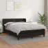 Pat box spring cu saltea, negru, 90x190 cm, piele ecologică GartenMobel Dekor
