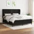 Pat box spring cu saltea, negru, 140x190 cm, textil GartenMobel Dekor