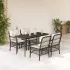 Set mobilier de grădină cu perne, 7 piese, negru, poliratan GartenMobel Dekor